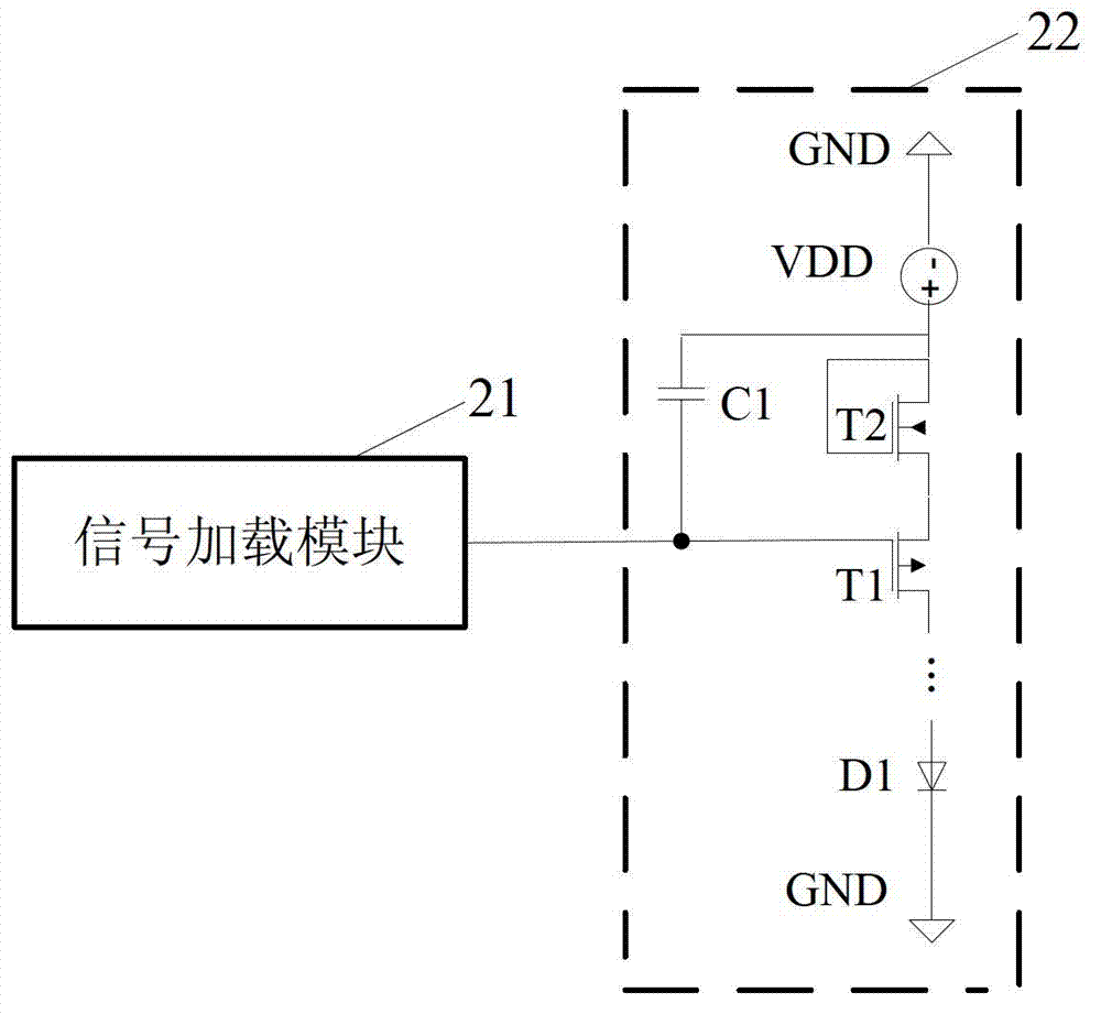 Pixel circuit for compensating shift of threshold voltage and thin film transistor backplane