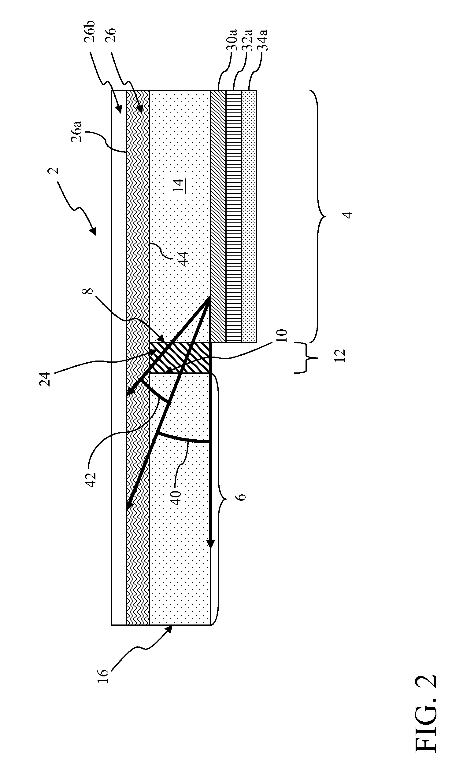 Tiled electroluminescent device with filled gaps