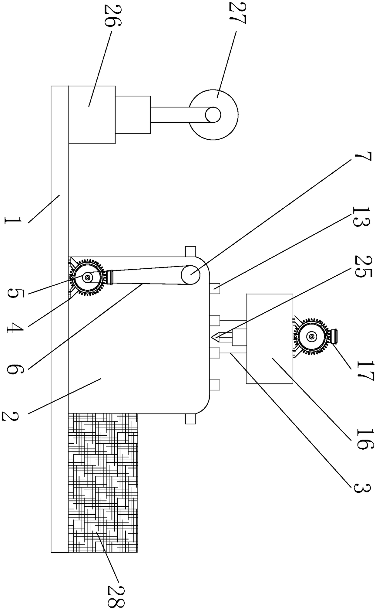 Cloth cutting device used for textile use