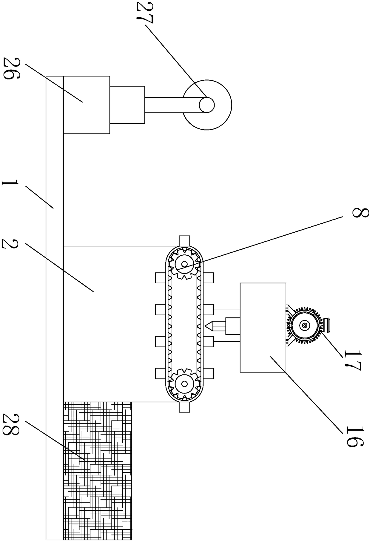 Cloth cutting device used for textile use