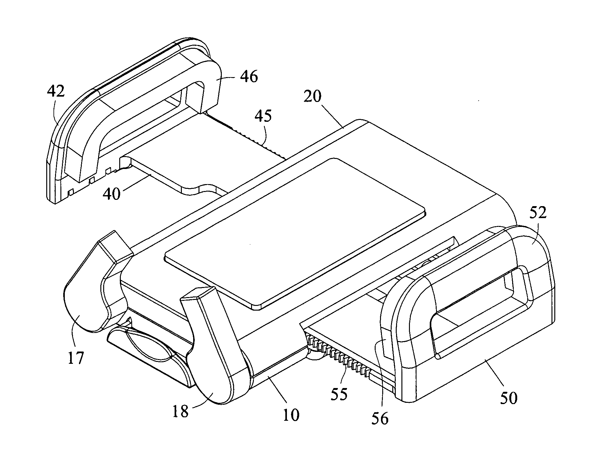 Clamping device with a linking member