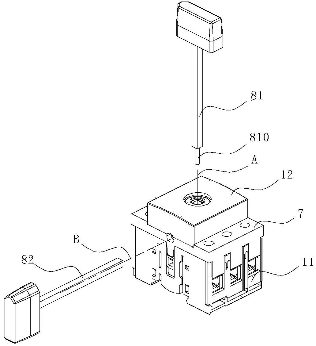 Electric switch with multidirectional operating mode