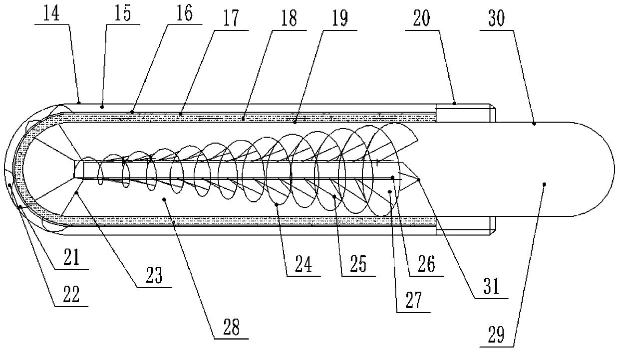 Nanometer-fluid heat collector with spiral-shaped reinforced heat pipe