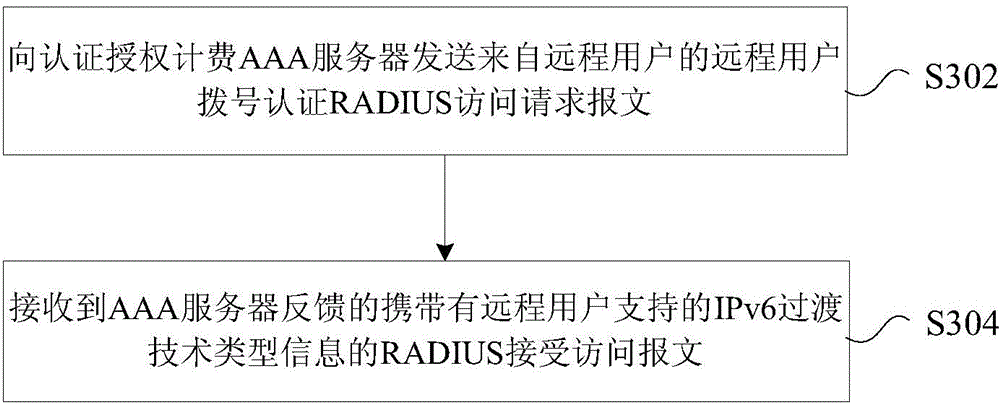 IPv6 network parameter processing method, device and system, and AAA server