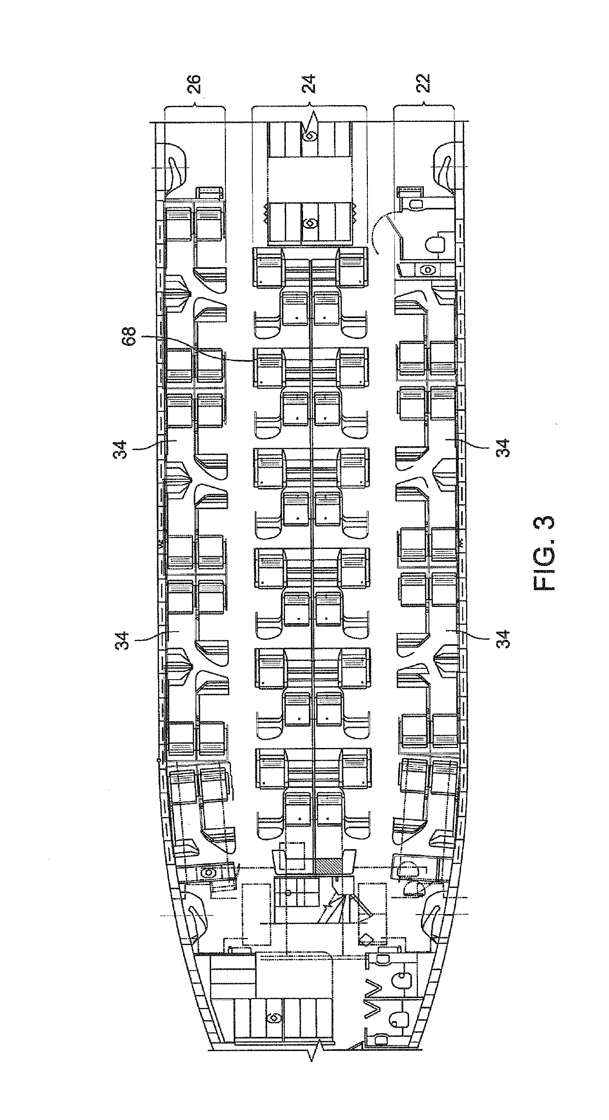 Airliner passenger suite seating arrangements with shared aisle suite access