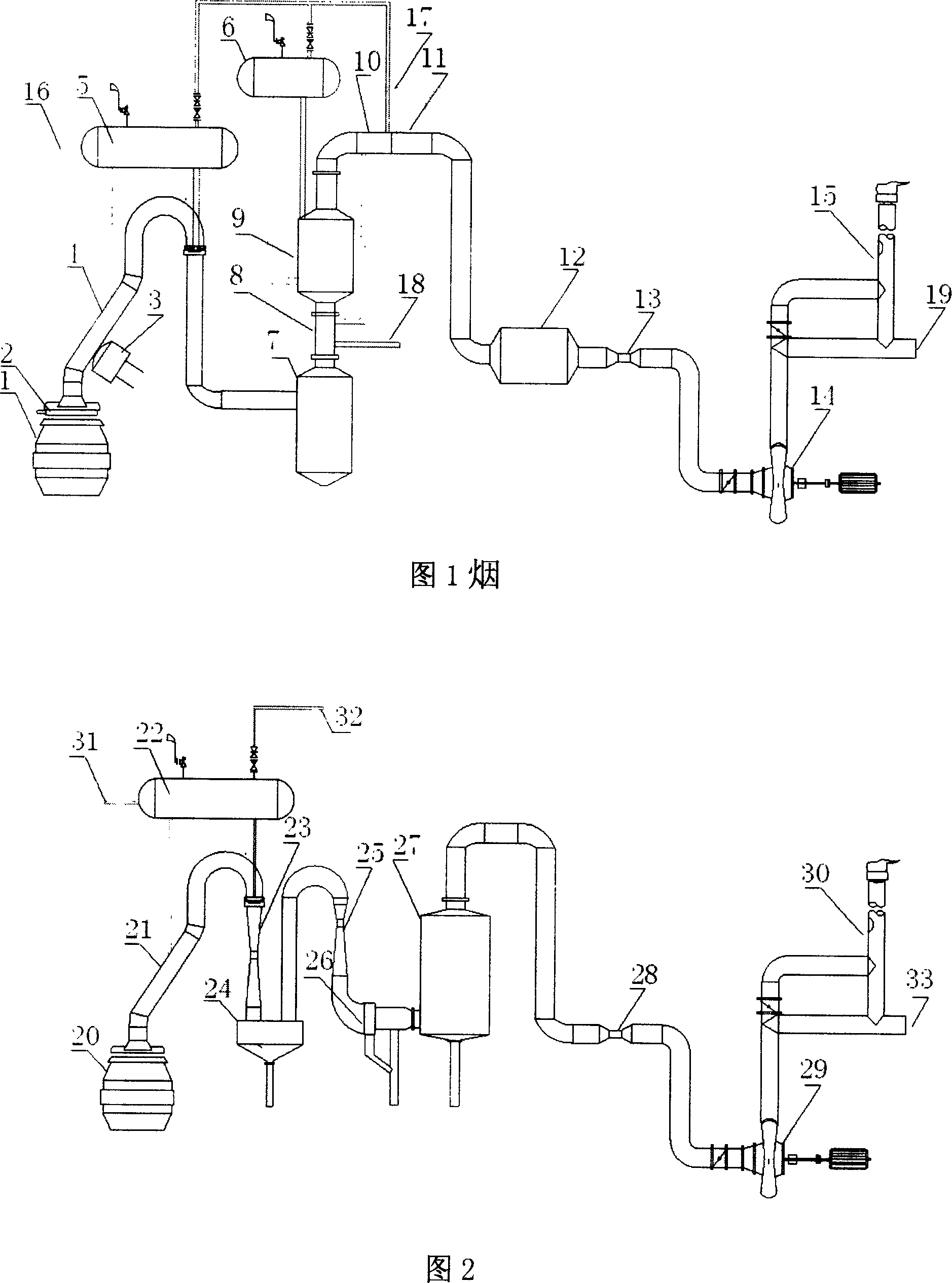 Dry-method dust collection and surplus energy recovery device for steel-smelting converter flue gas