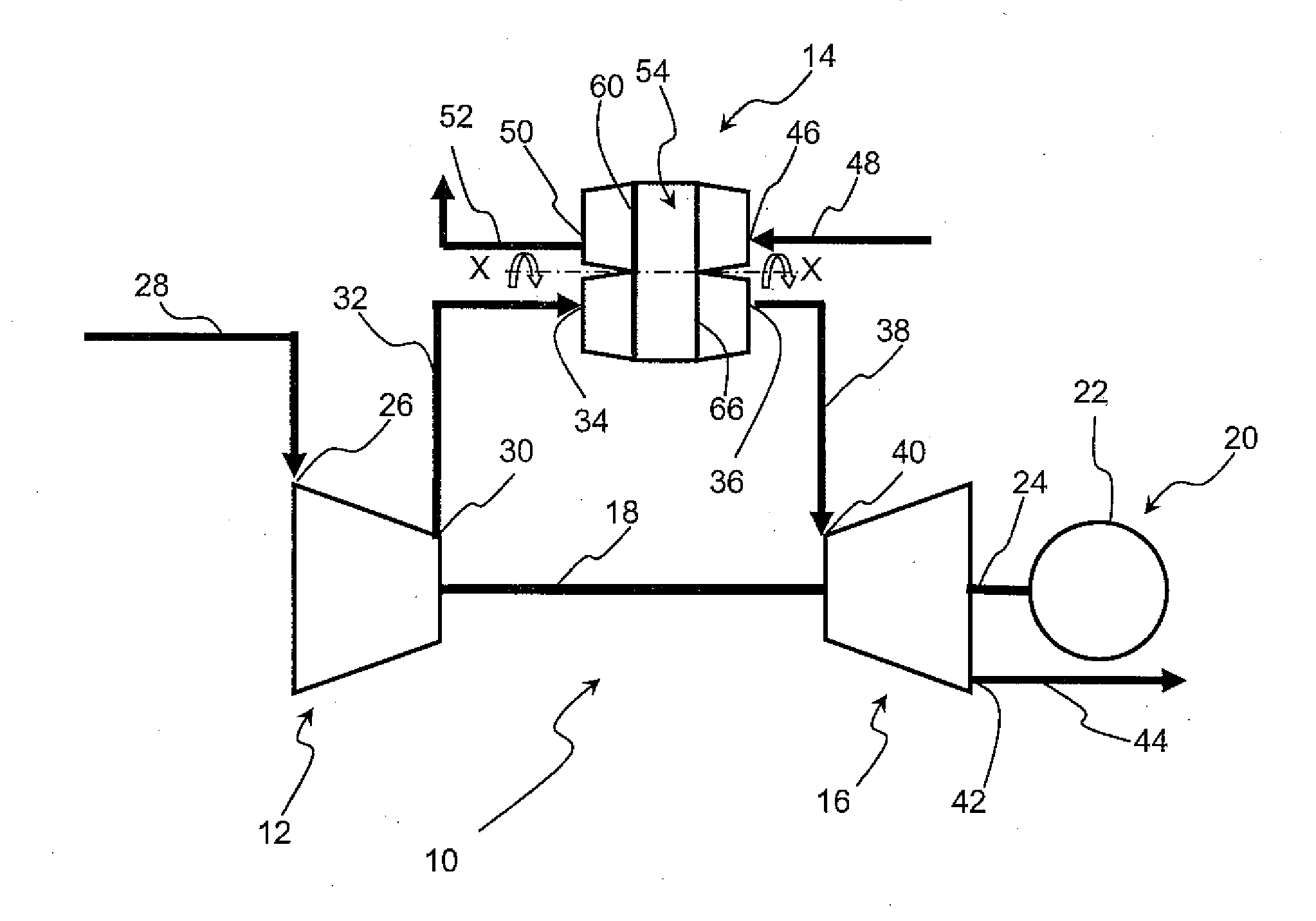 System for producing power, in particular electrical power, with a gas turbine and a rotary regenerative heat exchanger