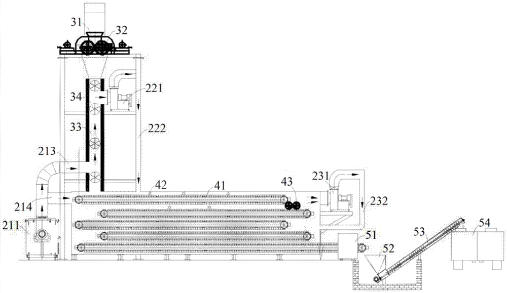 A kind of translational titanium gypsum calcining method