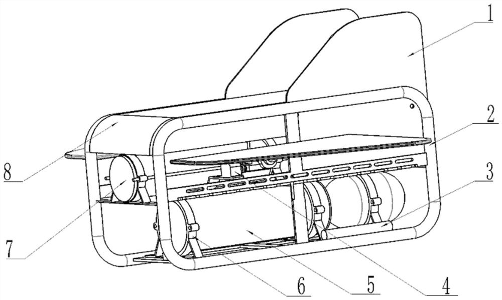 Deep-sea drag body and attitude adjustment method of deep-sea drag body