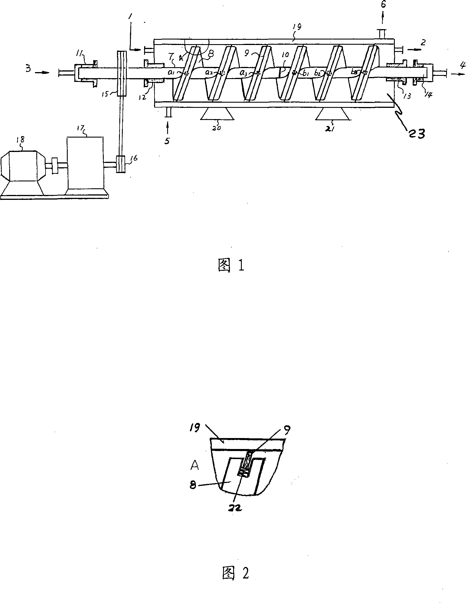 Helix stirred reactor with cryogen gong through inside, application, and technical method of polyreaction