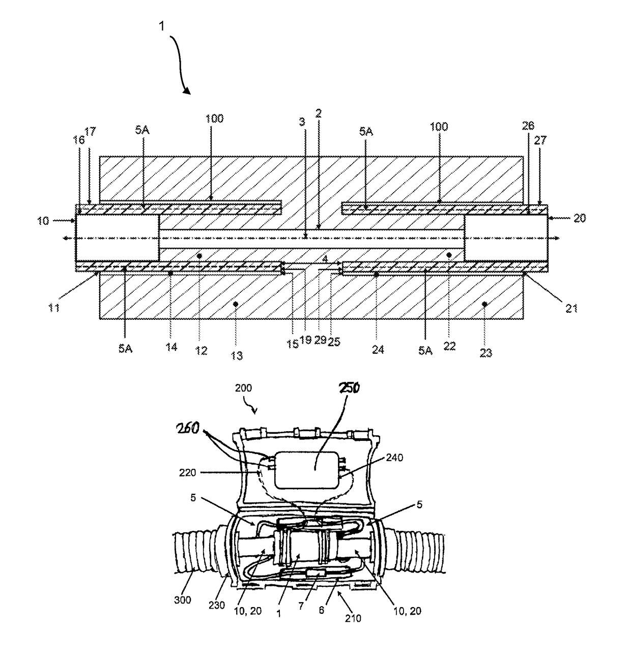 Device for connecting two fluid-conducting lines