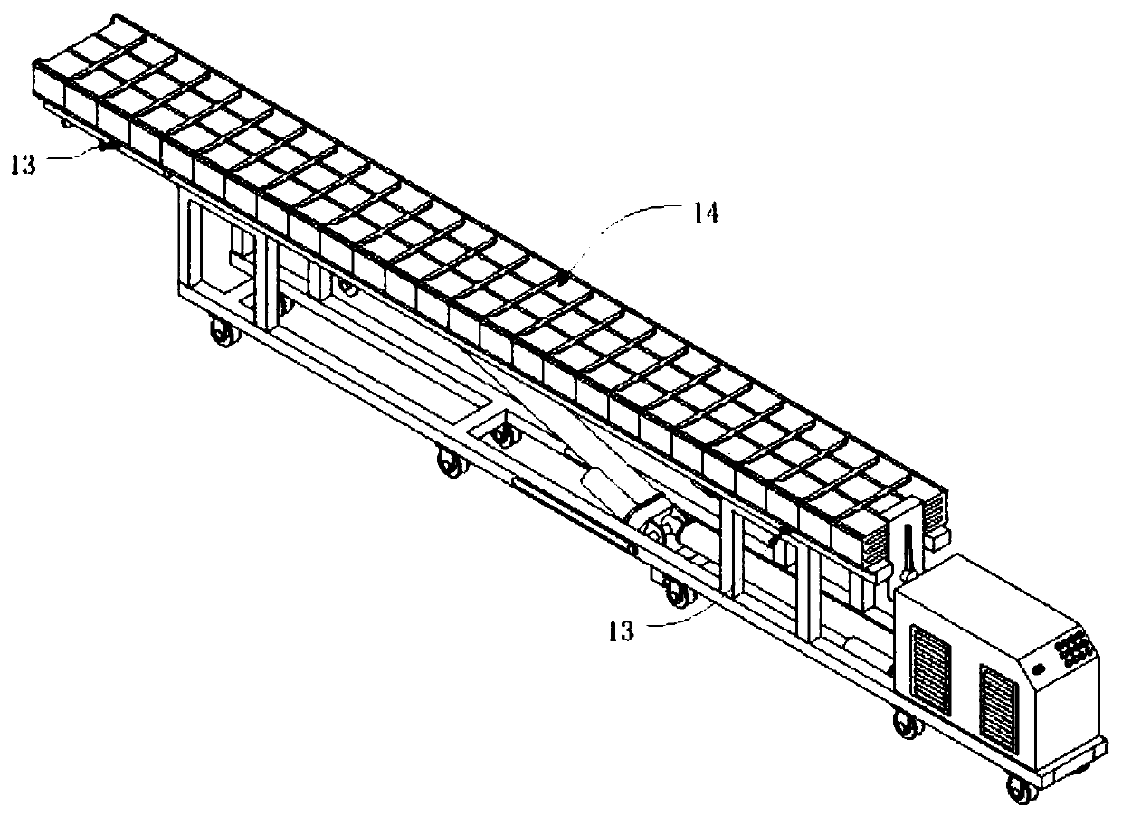 Coke oven checker brick mounting device and construction method therefor