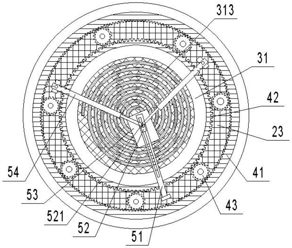 Preliminary separation device for tungsten in scheelite