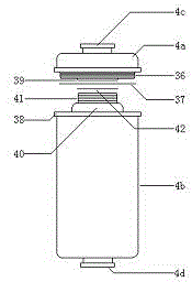 Water purifier with conical residue hopper and manufacturing method