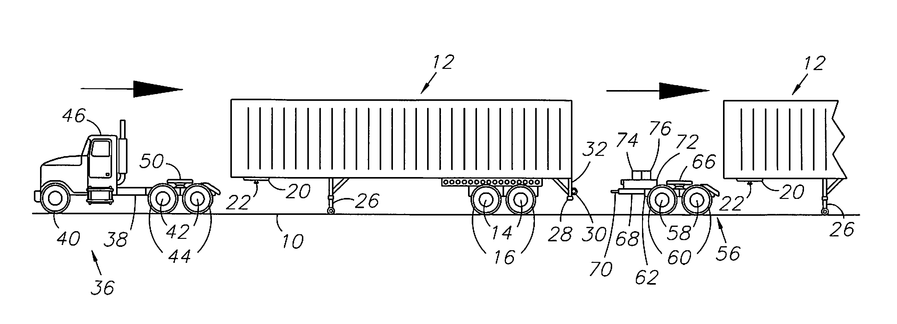 Intermodal transportation system with movable loading ramps and local hybrid delivery