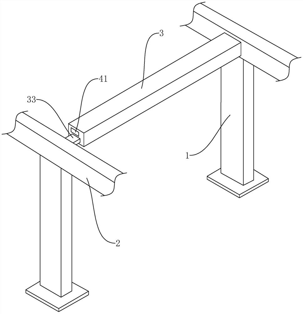 House building assembly type roof cantilever beam structure