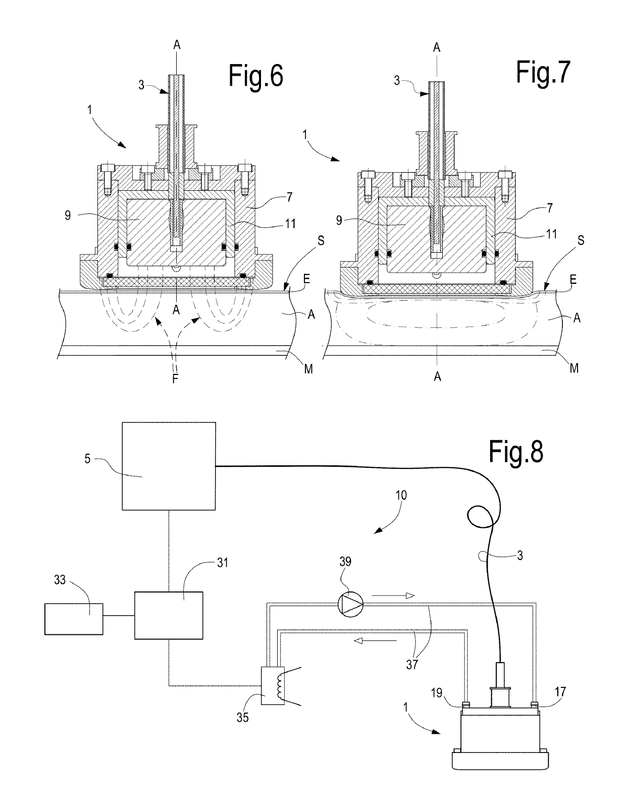 Delivery device with coaxial cable, apparatus comprising said device and method
