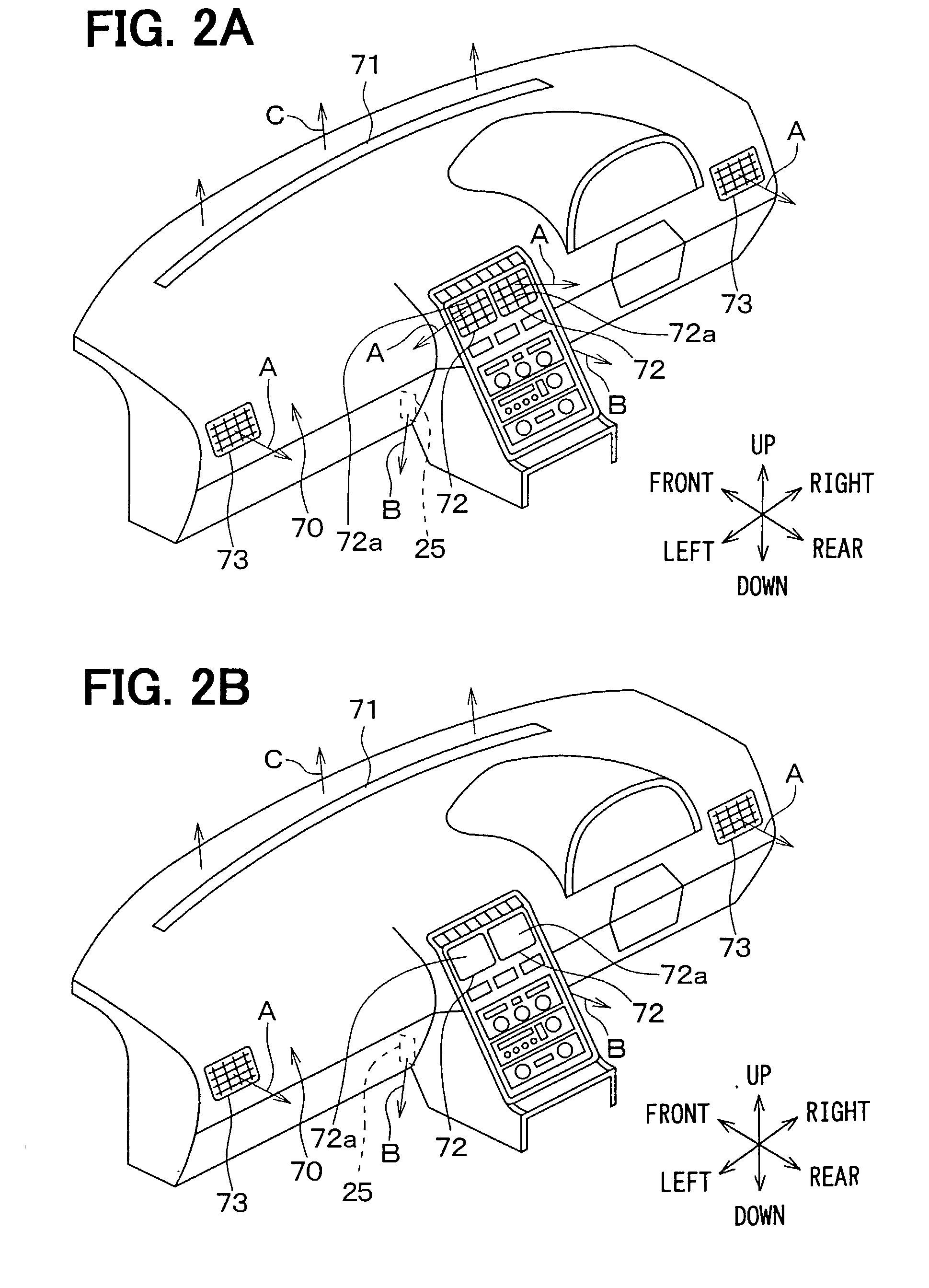 Vehicle air conditioner with mode switching pattern