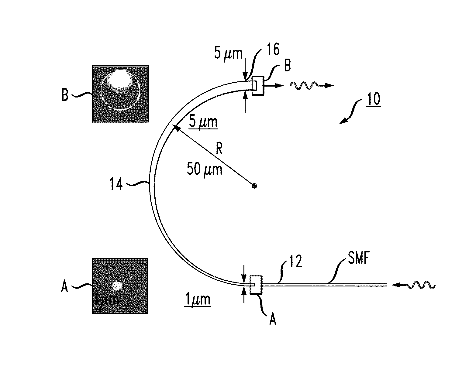 Adiabatic coupler for coiled optical fiber devices