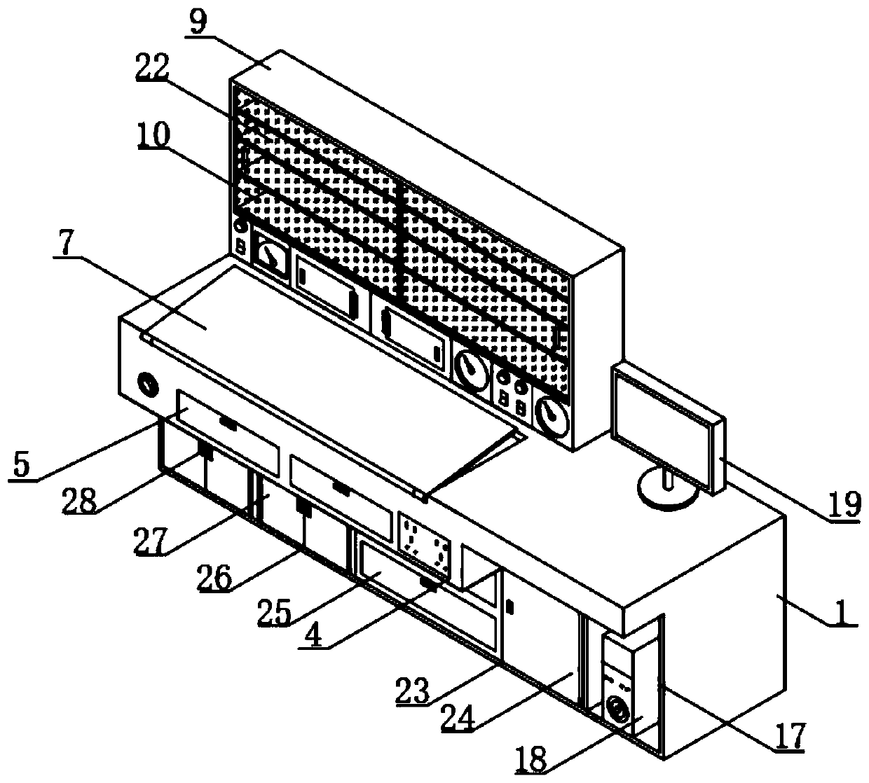 Simulation practical training device based on mechanical design course combination