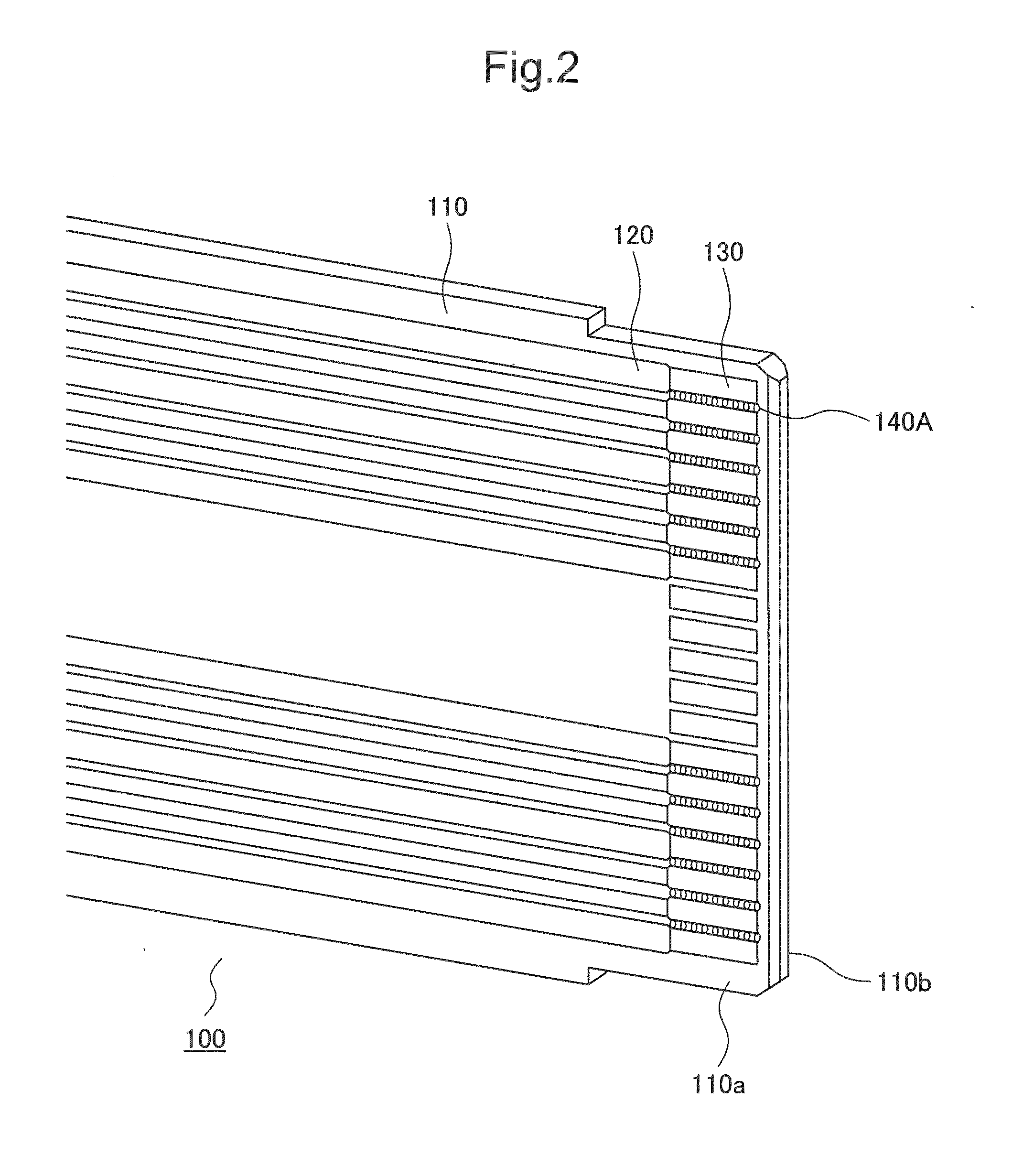 Electronic substrate and structure for connector connection thereof