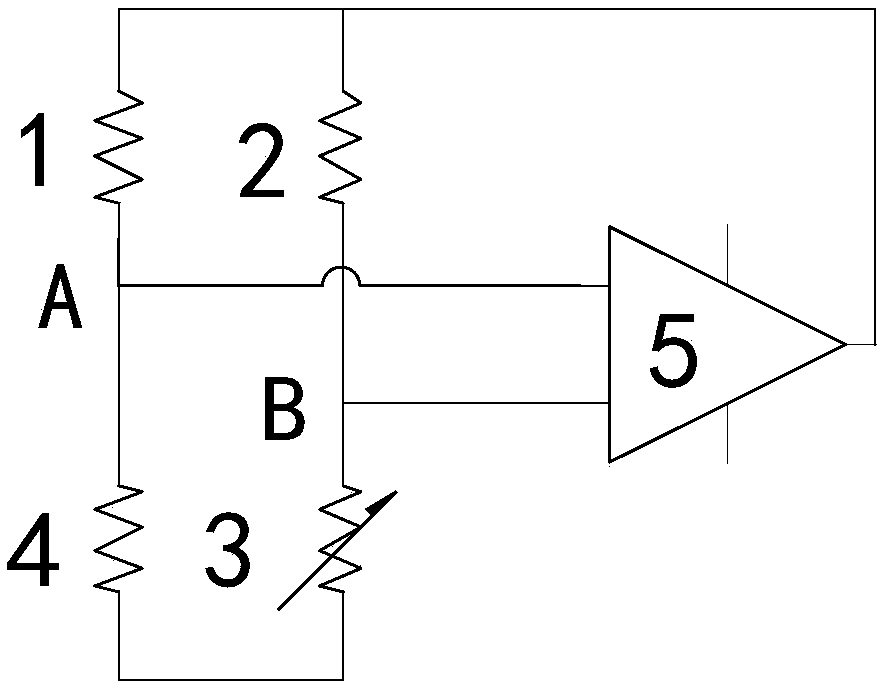 Constant-temperature type hot-film shear stress micro-sensor closed-loop feedback control system