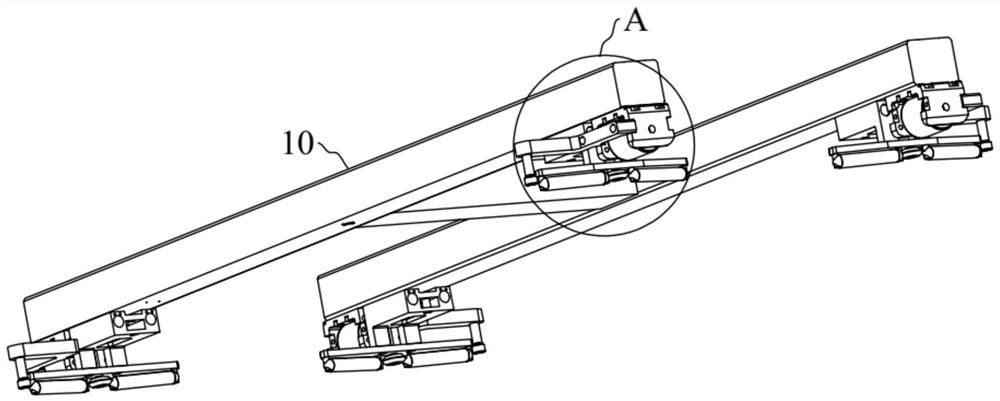 Auxiliary guide device and rail inspection equipment