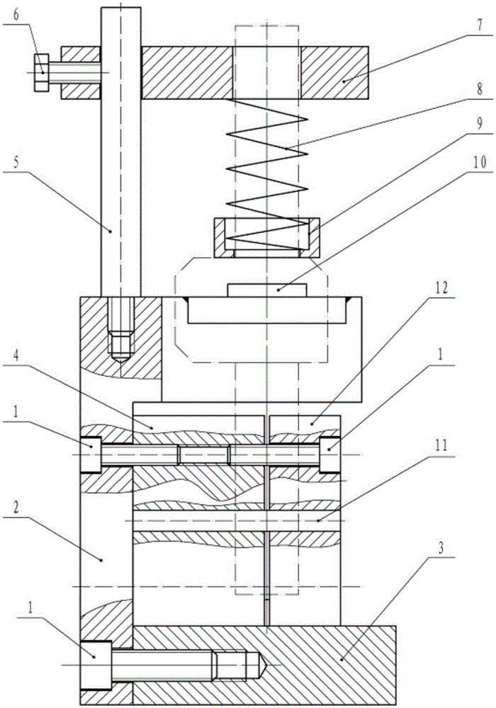 Grinding tool and method for square hole of servo mechanism roller transmission piston rod