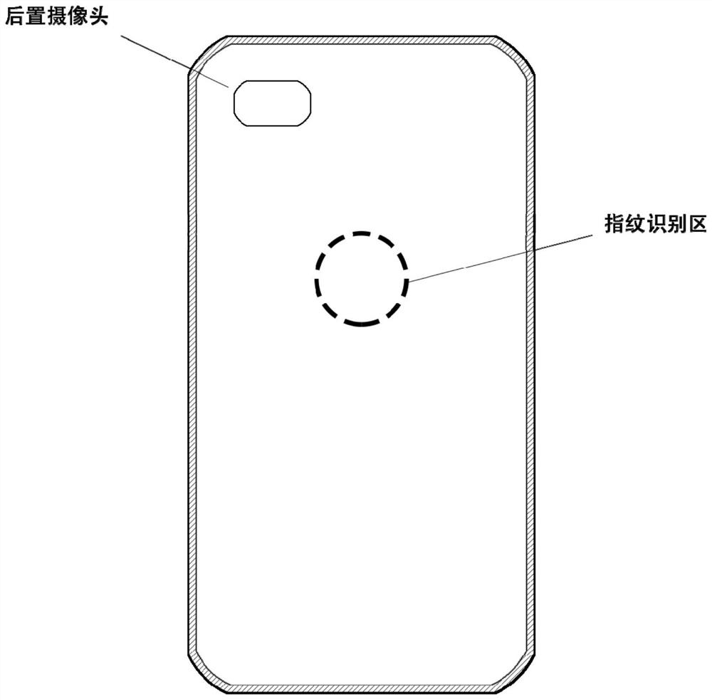 Fingerprint identification area indicating device based on multi-color electrochromic structure and application of fingerprint identification area indicating device