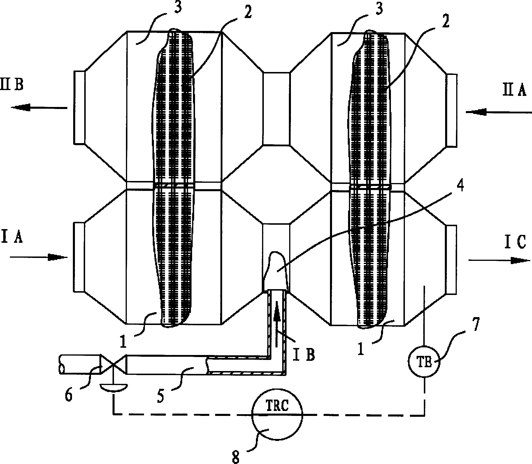 Method for avoiding dew point corrosion of heat pipe heat exchanger and a heat pipe heat exchanger