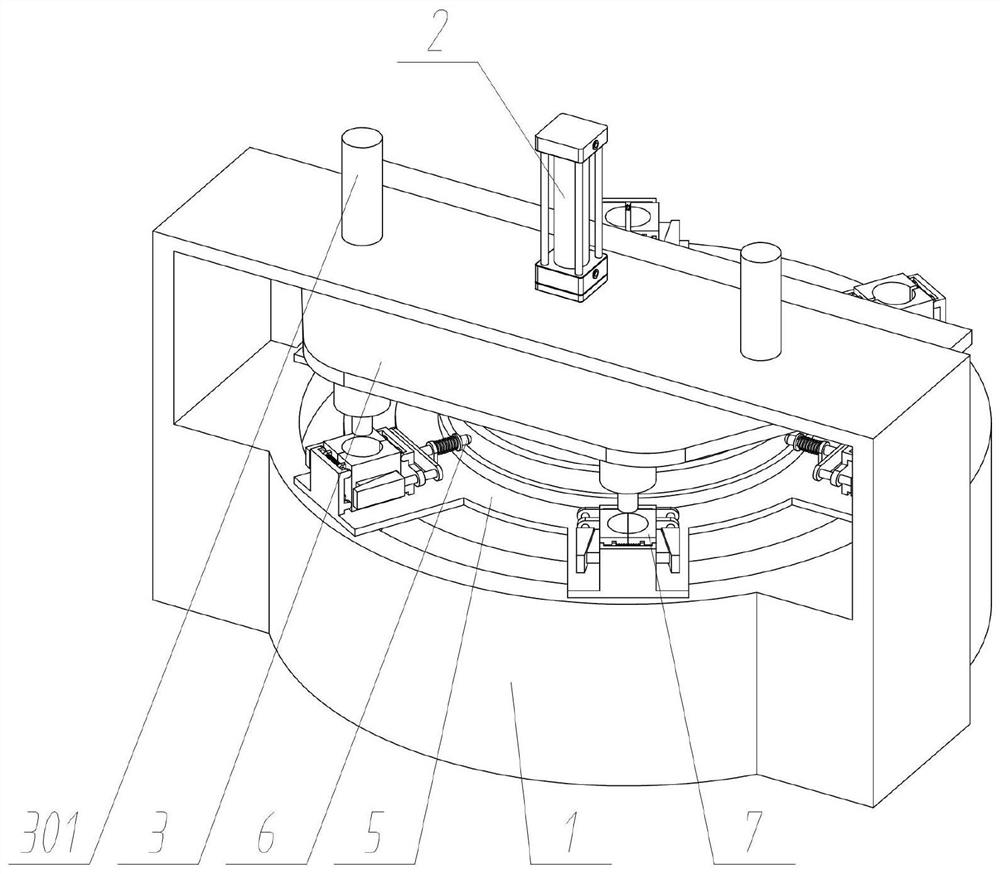 Multi-step type one-time forming mold forging device used for automobile accessory production