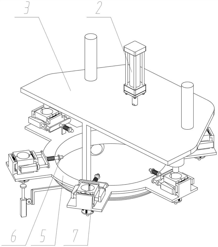 Multi-step type one-time forming mold forging device used for automobile accessory production