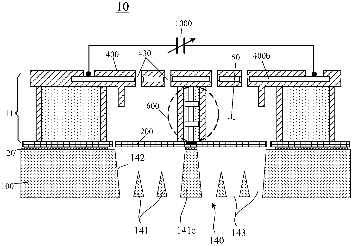 A silicon based mems microphone, a system and a package with the same