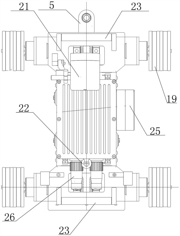 Automatic magnetic powder detection system of crawling robot