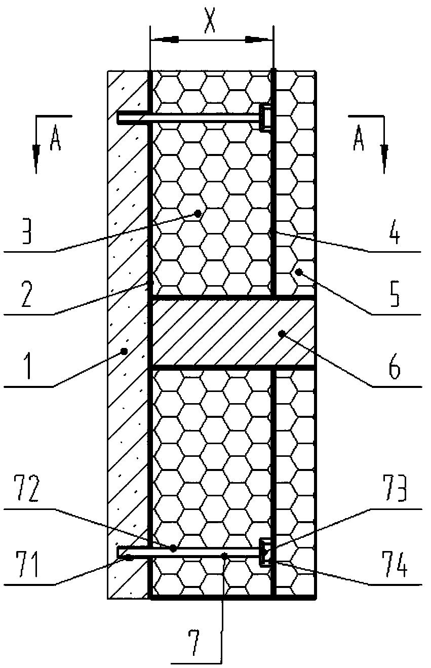 Anchoring structure and construction method based on large EPS lines