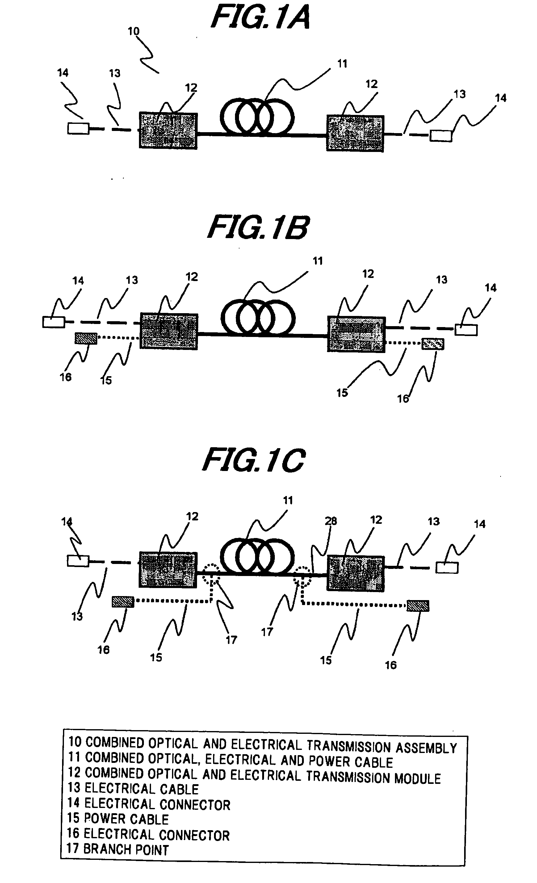 Combined optical and electrical transmission assembly and module