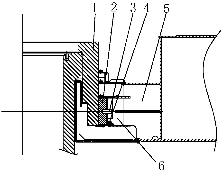 Guide bearing supporting structure of vertical hydroelectric unit