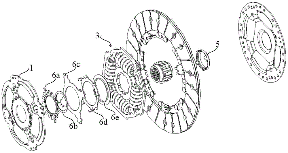 Damping fin applied to clutch driven disc, clutch driven disc and clutch