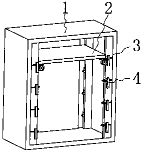 Goods shelf with adjustable goods shelf partition plate on basis of gear drive