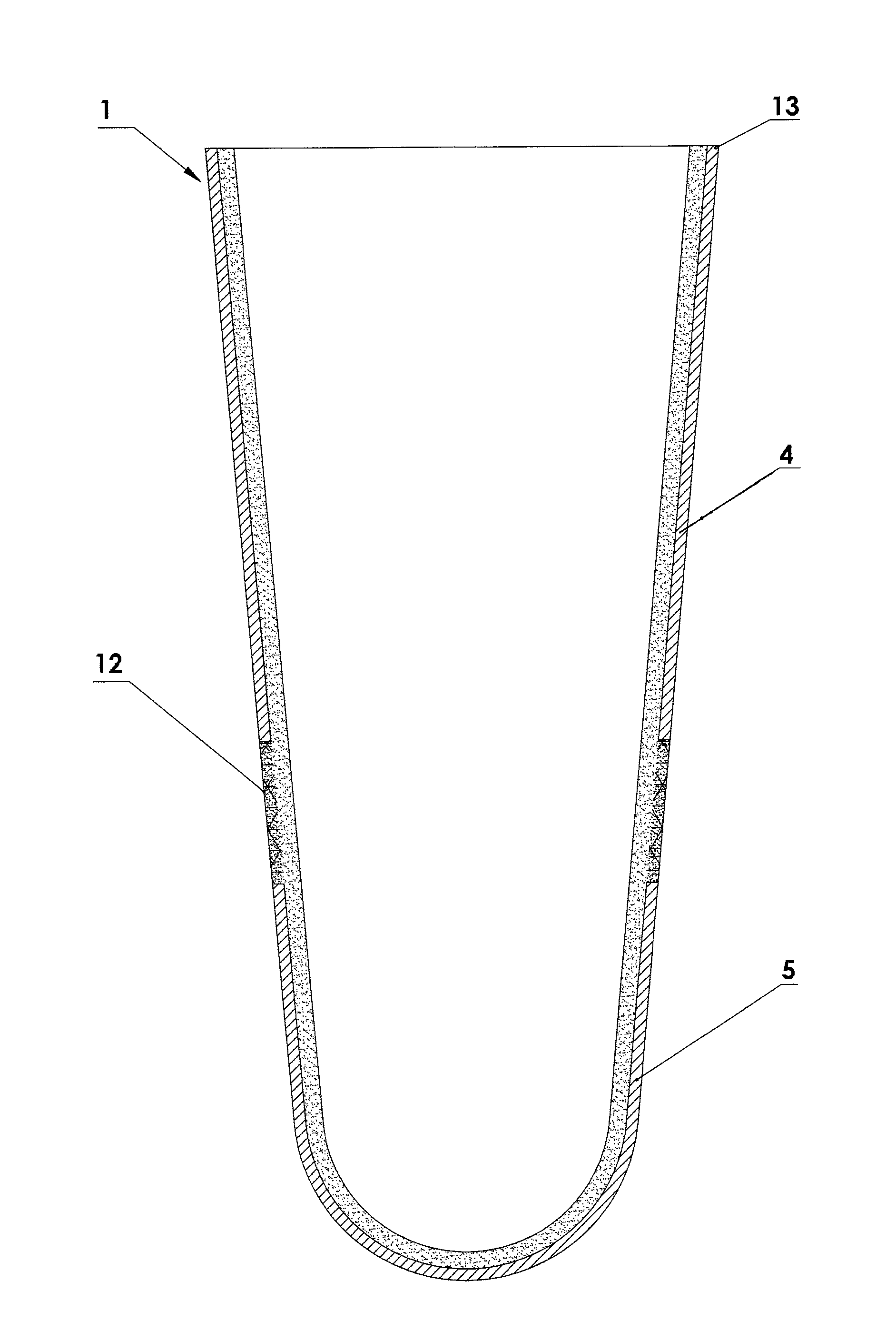 Method and apparatus of an integrated gel sealing liner