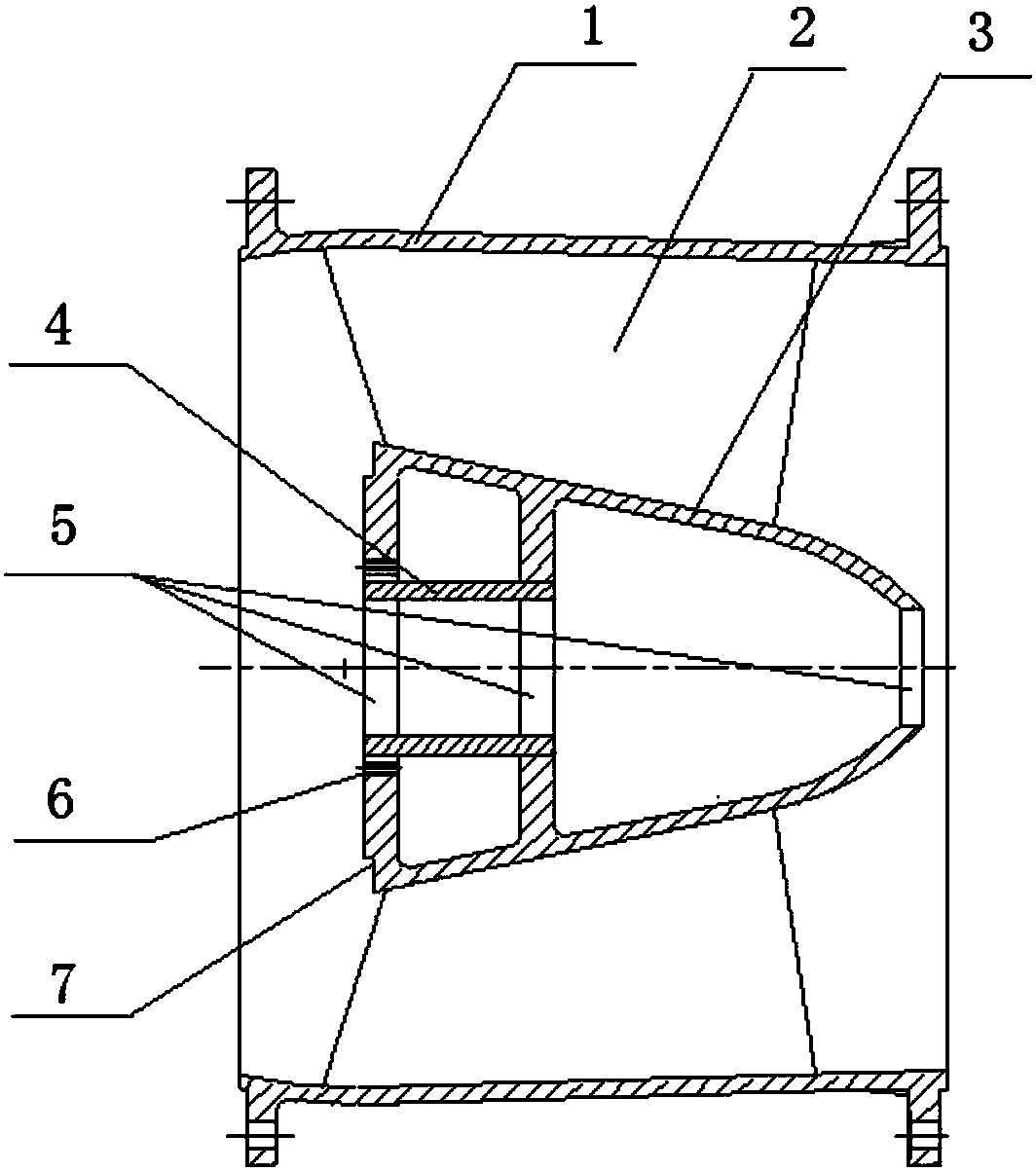 Efficient axial-flow pump guide blade body