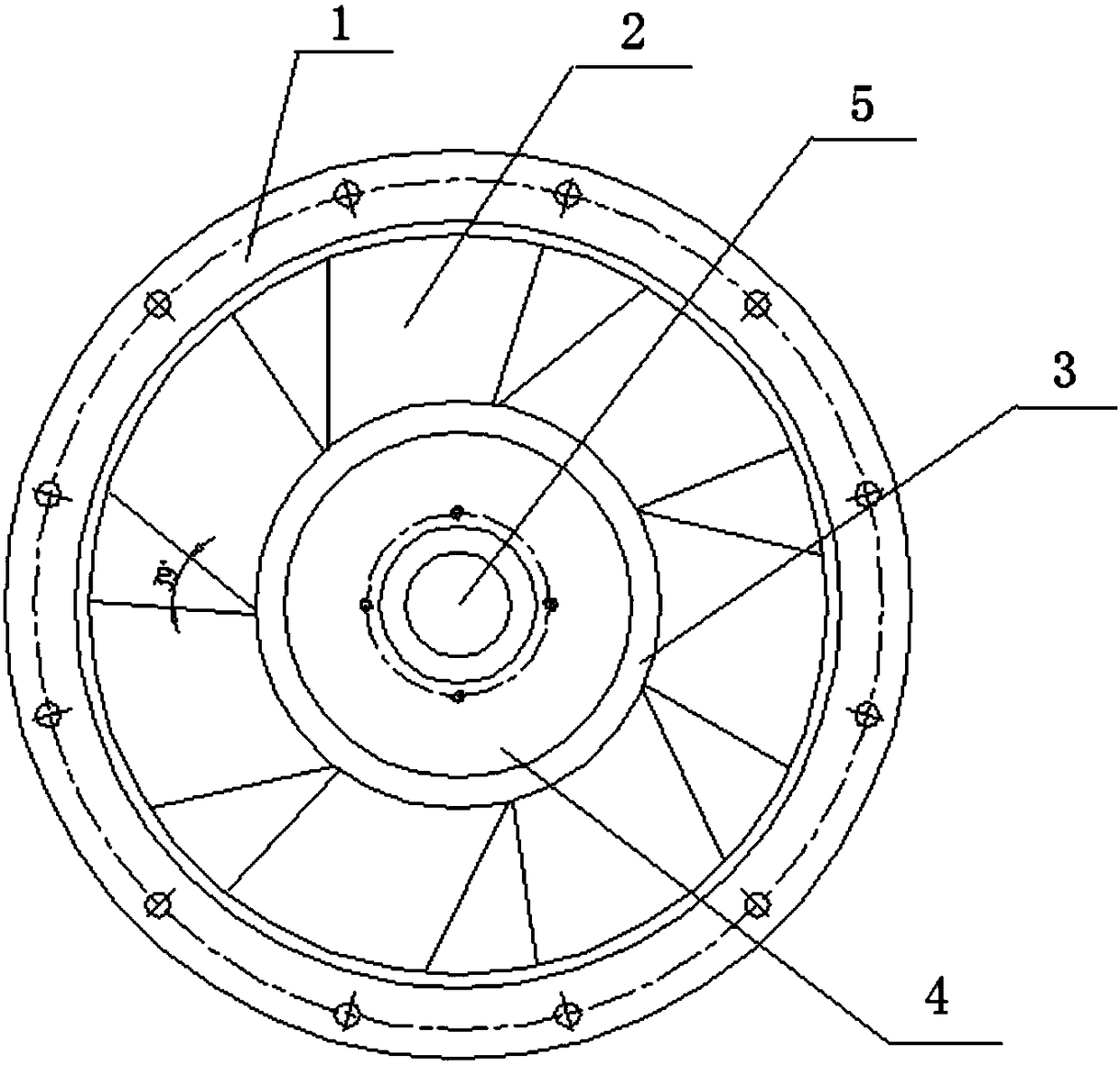 Efficient axial-flow pump guide blade body