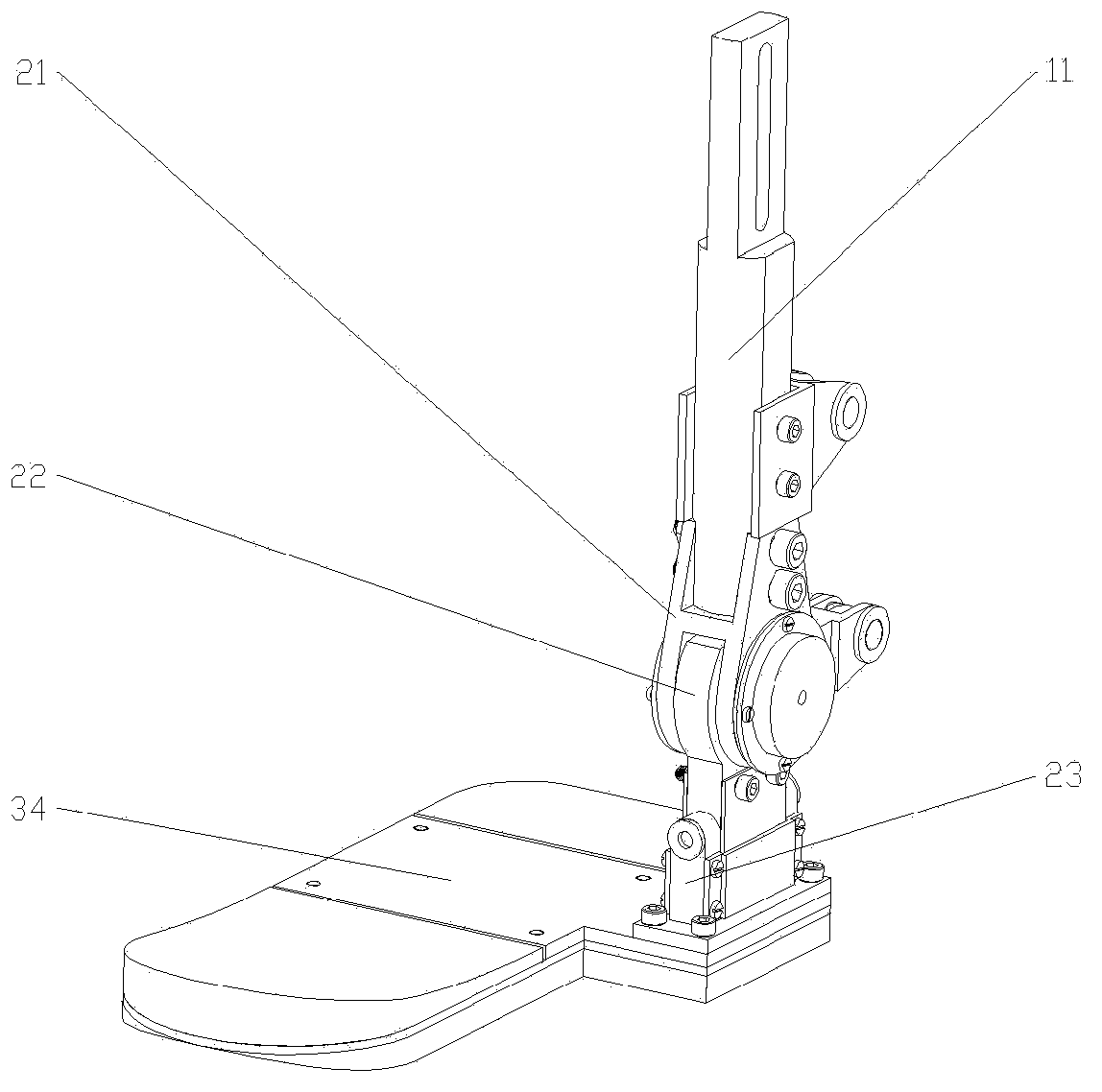 Two-degree-of-freedom exoskeleton ankle joint mechanism