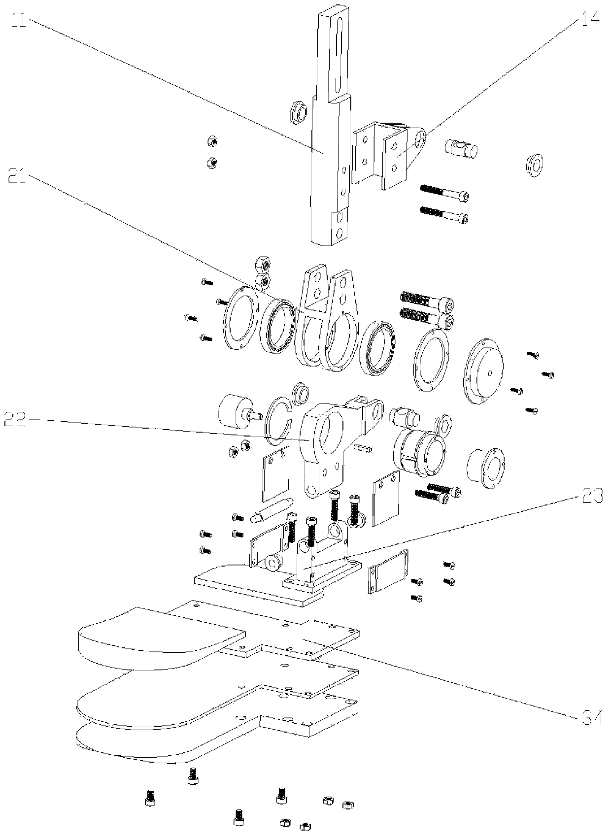 Two-degree-of-freedom exoskeleton ankle joint mechanism