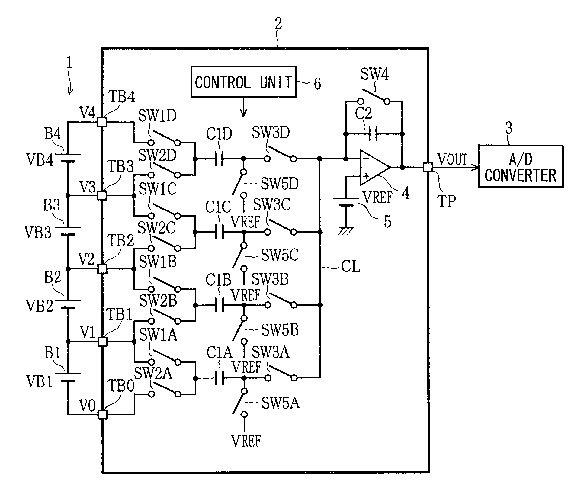 Voltage detection device for assembled battery