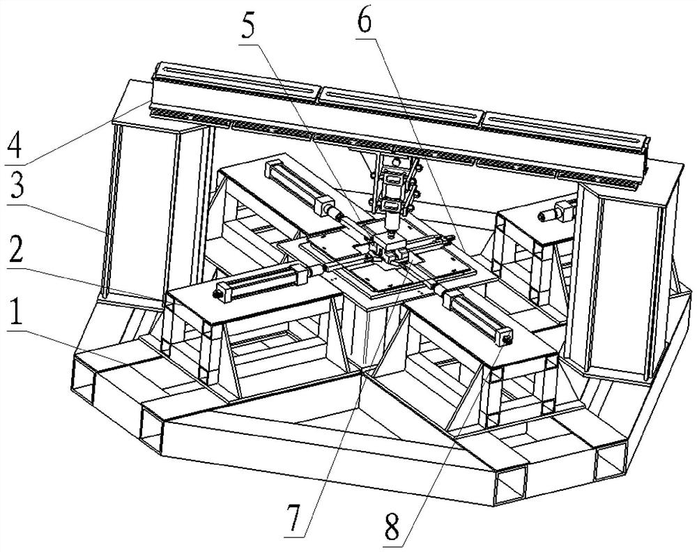 Test loading device for passenger seat embedded part