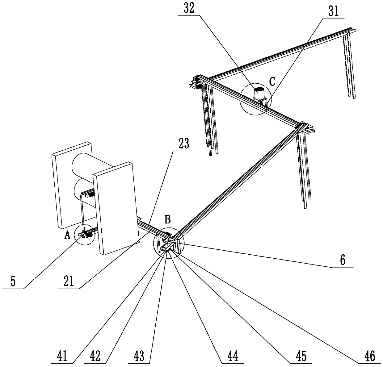 Novel rubber inverting device for tire cord calendaring machine