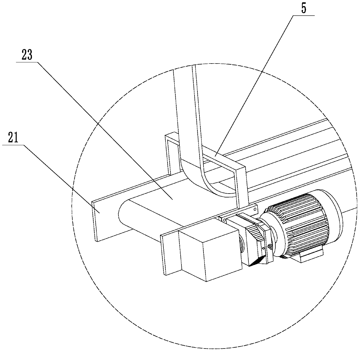 Novel rubber inverting device for tire cord calendaring machine