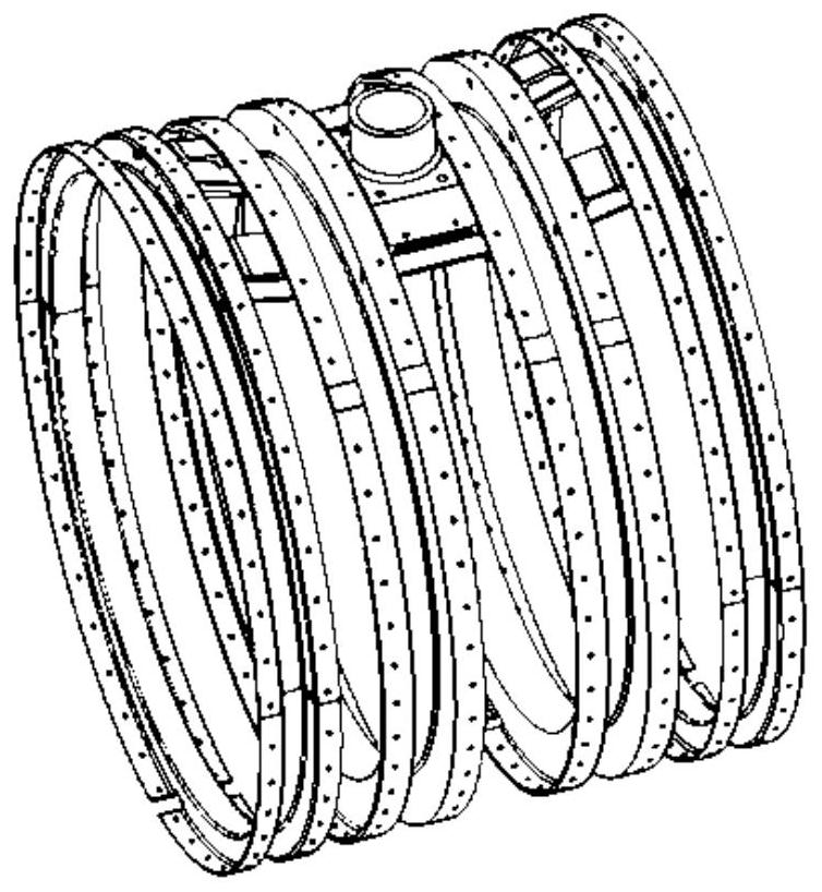 A lightweight diffusion structure for the hoisting position of aircraft fuel tanks