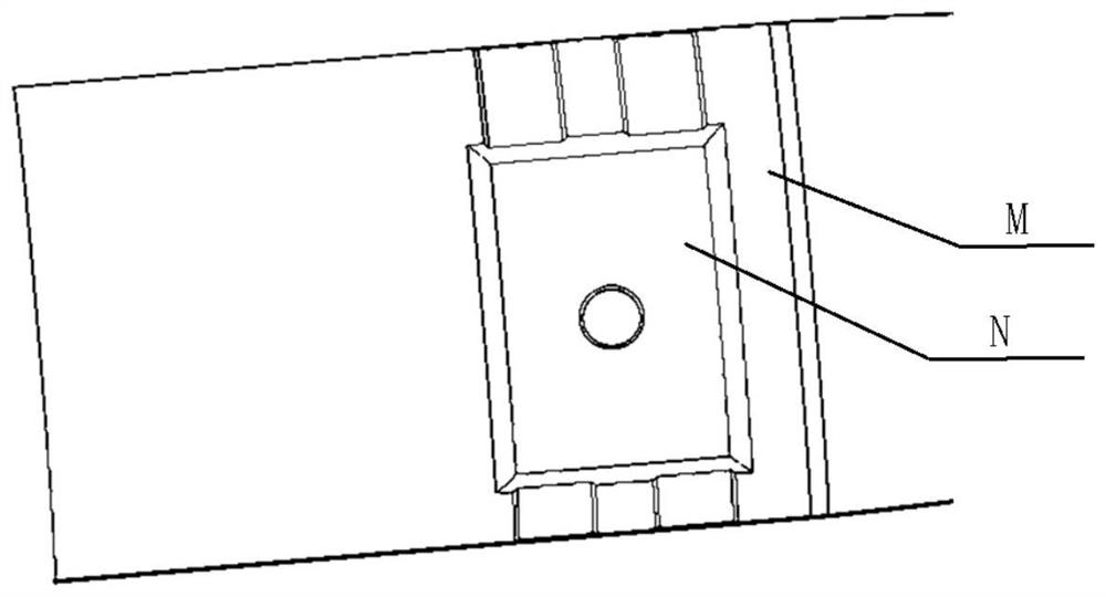 A lightweight diffusion structure for the hoisting position of aircraft fuel tanks